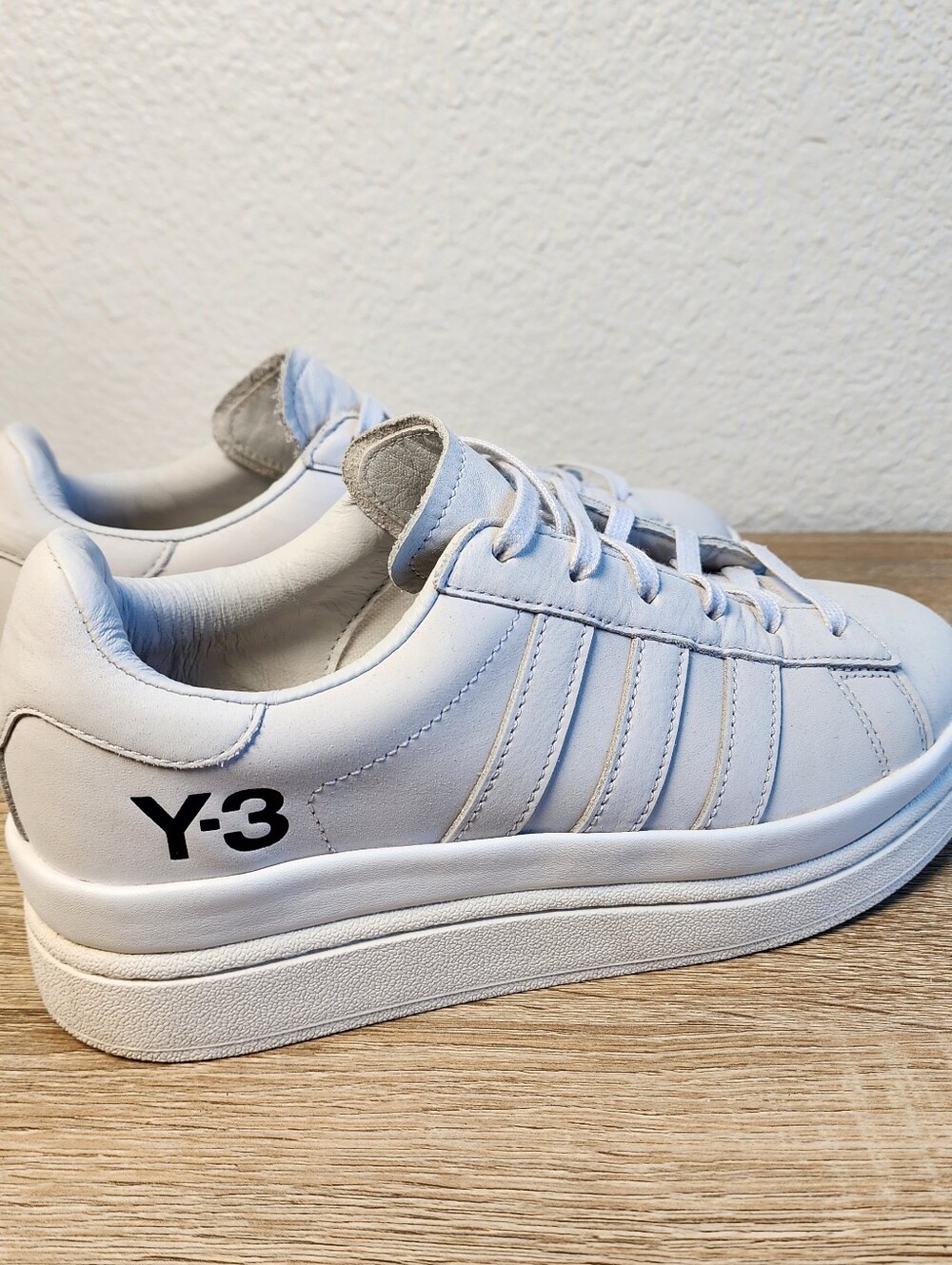 ADIDAS Y-3 Hicho Grey GrayWhite FZ4339 Lace Up Sneaker Shoes Women's 7 Men's 5.5